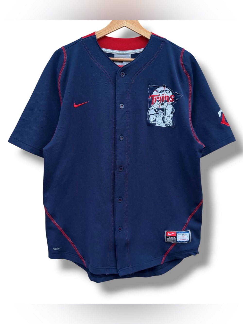 Vintage Nike Minnesota Twins Joe Mauer Retro Jersey Navy Size Small Minnie Paul